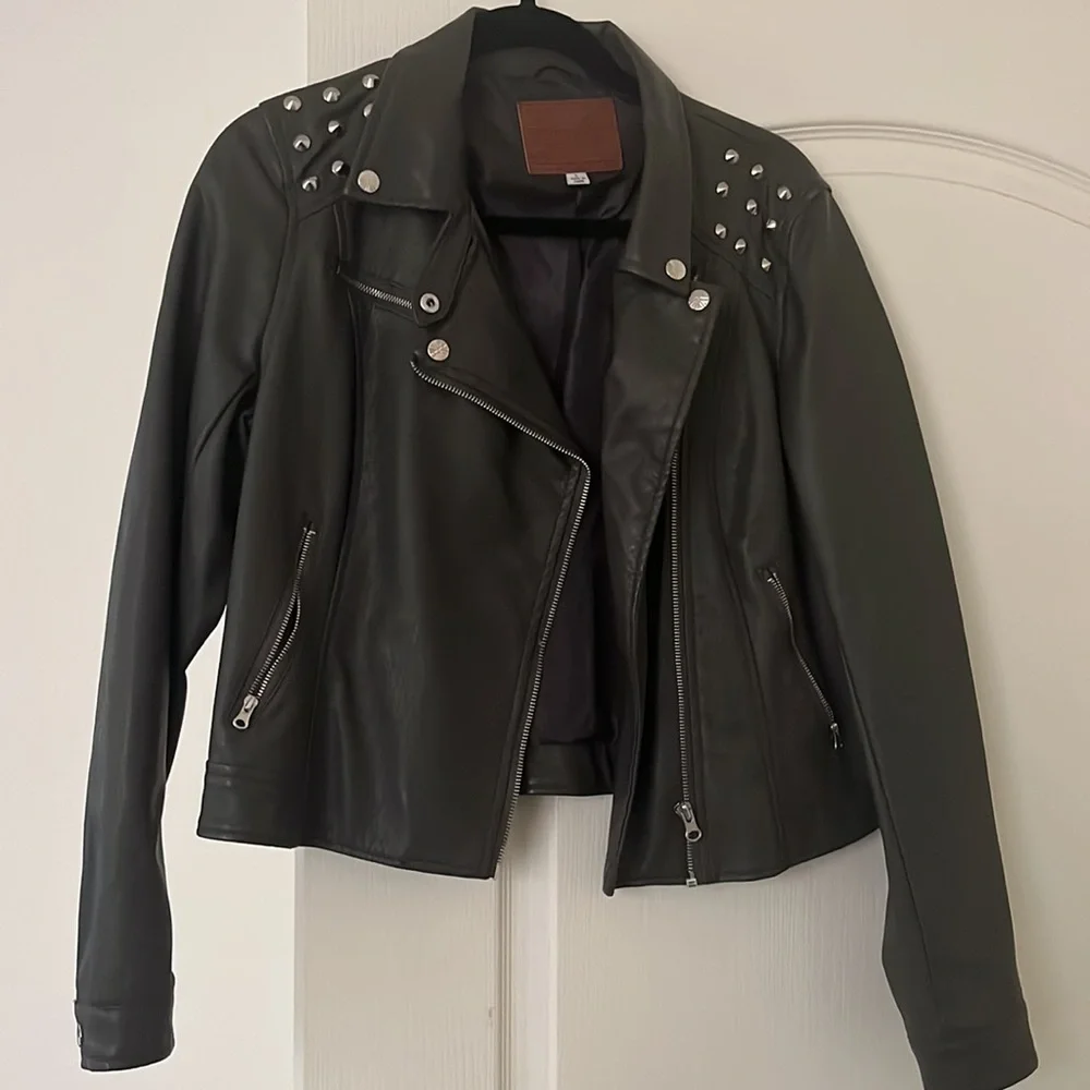 Faux leather moto jacket - Picture 5 of 5